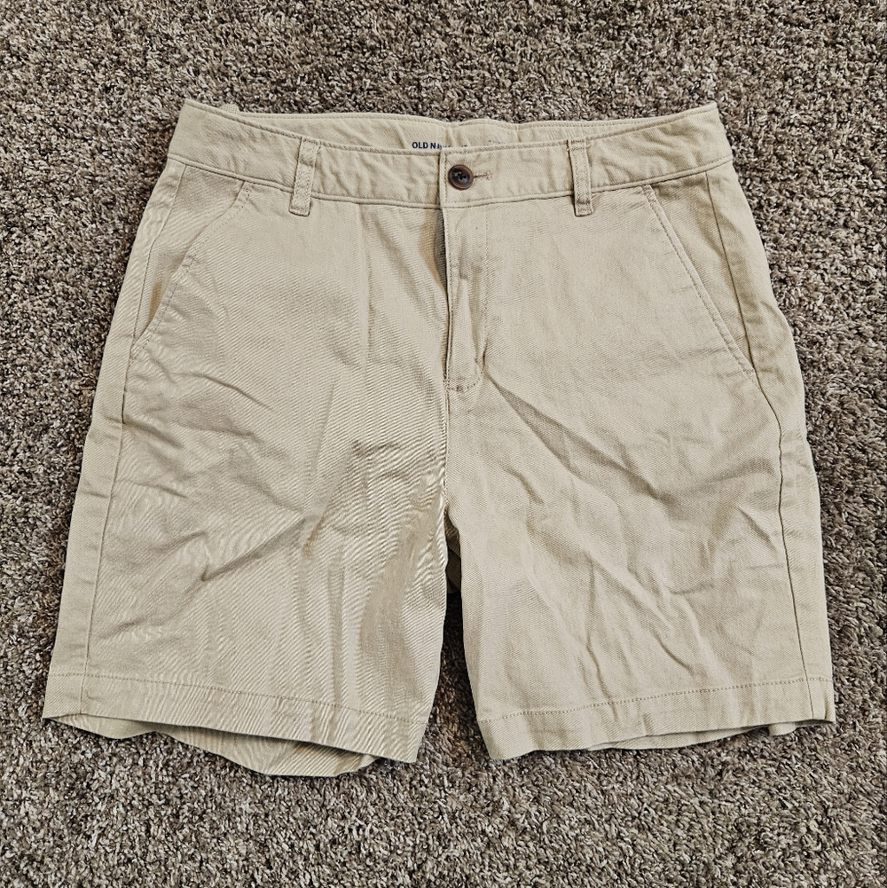 Old Navy Men's Tan Flat Front Shorts